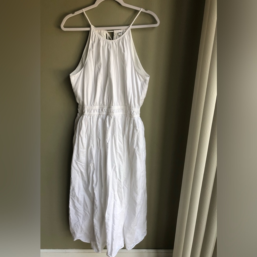 Uniqlo Halter Neck Sleeveless Dress White Size: L